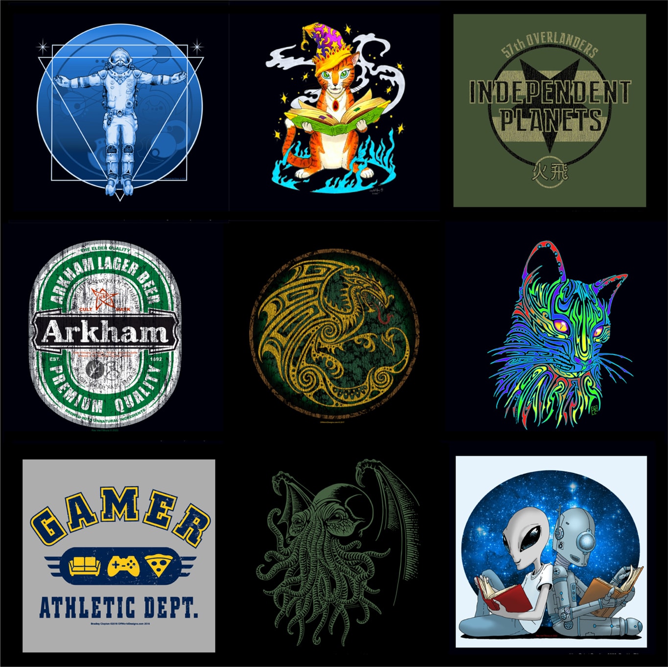 OffWorld Designs t-shirt collection